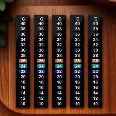 Temperature Strip Thermometer - 10 Adet Sıvı Kristal Termometre Şeridi
