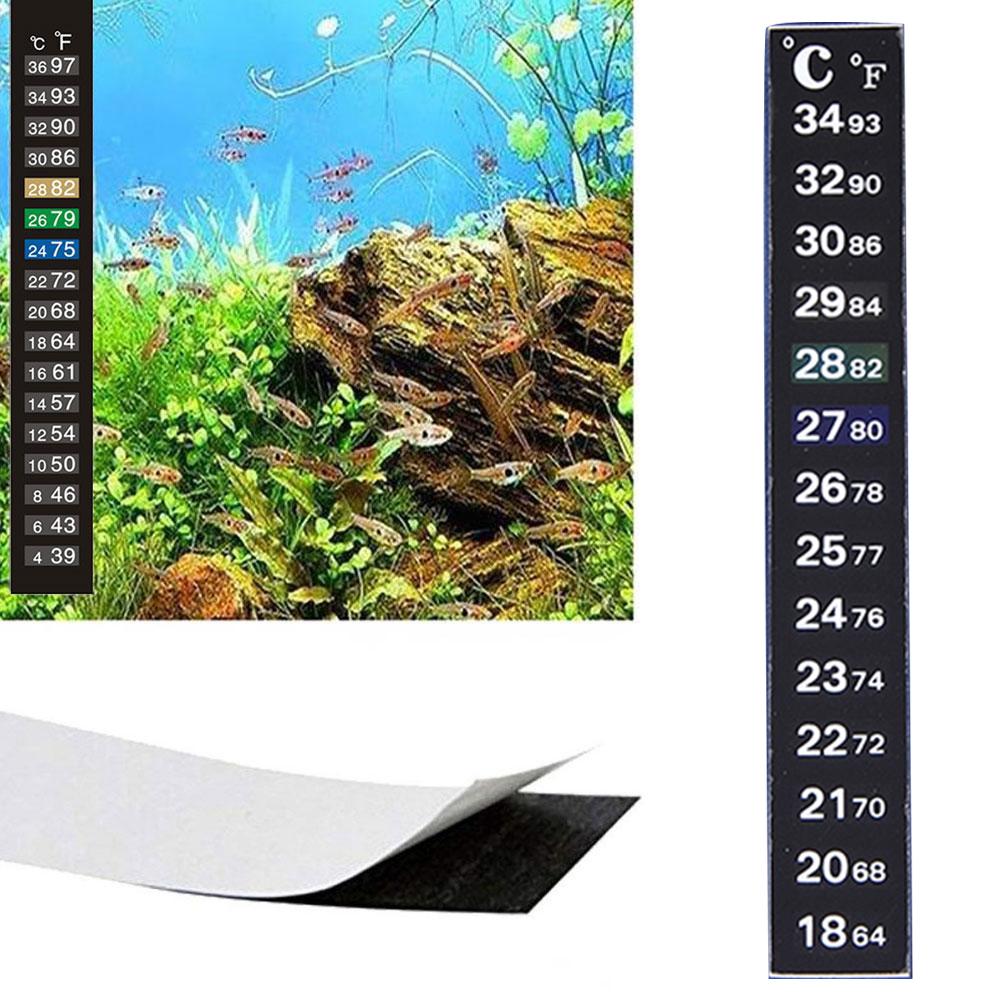 Temperature Strip Thermometer - 1 adet Dijital Akvaryum Ev Yapışkanlı