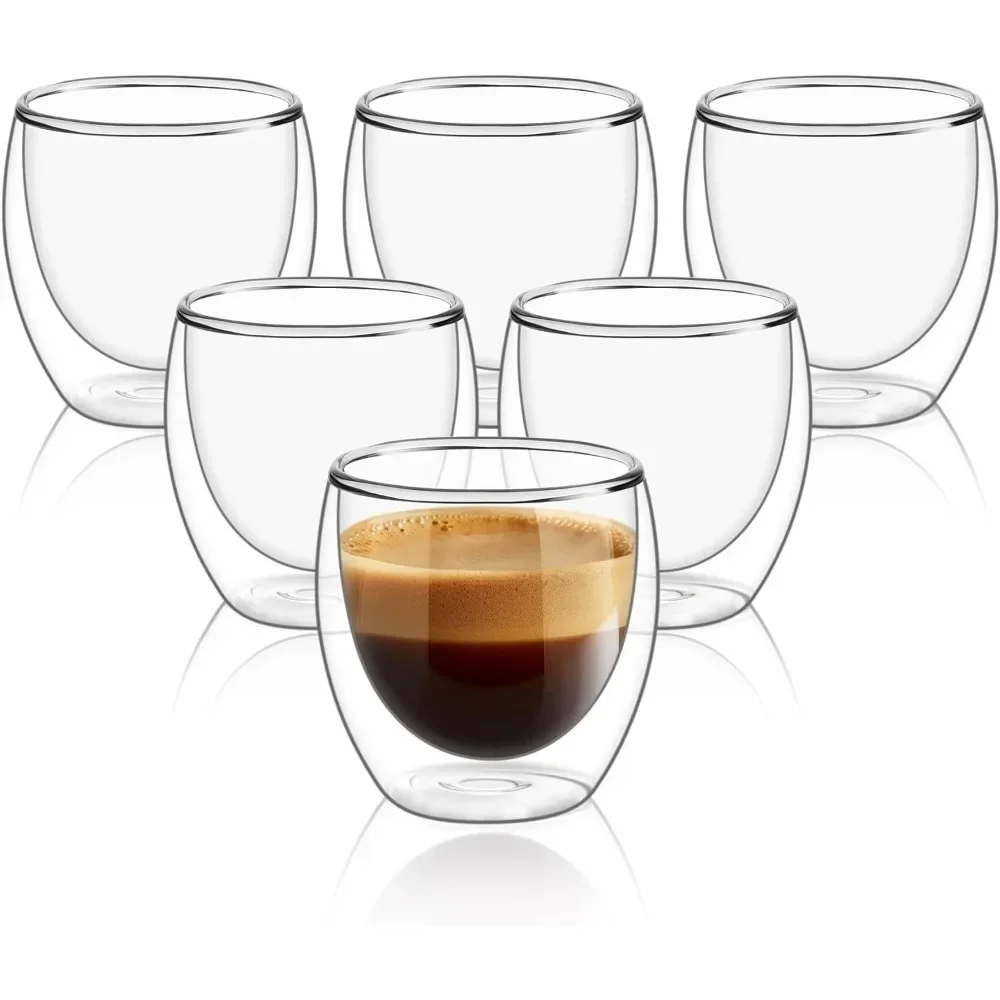 6 adet Temizle Çift Duvar Cam  - Espresso Shot Glass incelemesi ve fiyatı